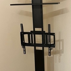 エア・リゾーム テレビ台 テレビスタンド 壁掛け風 壁面 壁寄せ テレビボード おしゃれ 壁掛け風つっぱりテレビスタンド MOLLY(モリー) (ブラウン×ブラック, スリムタイプ)の画像