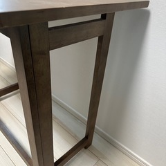 山善　天然木折りたたみデスク フレッシュブラウンの画像