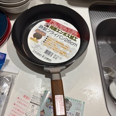 新品　鉄製フライパン26センチの画像