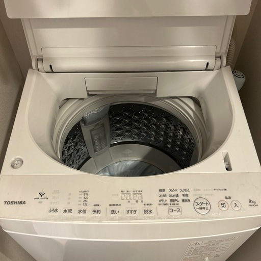 TOSHIBA 縦型洗濯機ZABOON AW-8DH4(W) [グランホワイト]