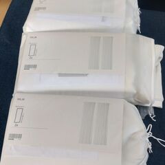 白いカーテン（2枚入り×3セット）の画像