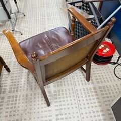 飛騨家具 アームチェア キツツキ 木製 レトロ の画像