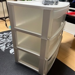 【白】押入れ収納・3段の画像