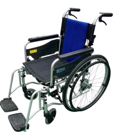 大田区引取限定【中古】MIKI BALシリーズ 車椅子 ブルー BAL-1 看護 介護用品 高齢者 施設 軽度