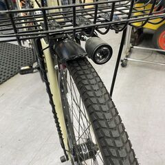 26インチ ６段変速 自転車　GENTILEZZA  シティサイクル ママチャリ 自転車 荷台 LEDライト 鍵 スタンド 札幌市手稲区の画像