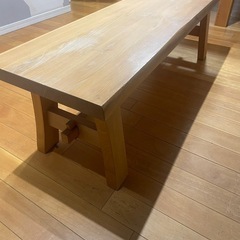 ナチュラル無垢材 ダイニングテーブルセットの画像
