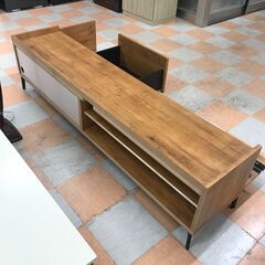 【ｼﾞｬﾝｸﾞﾙｼﾞｬﾝｸﾞﾙ金沢店】  テレビ台 木製 ﾅﾁｭﾗﾙ 木製 ﾅﾁｭﾗﾙ W180×D40.5×H45 クリーニング済み												の画像