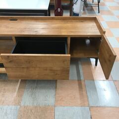 【ｼﾞｬﾝｸﾞﾙｼﾞｬﾝｸﾞﾙ金沢店】  テレビ台 木製 ﾅﾁｭﾗﾙ 木製 ﾅﾁｭﾗﾙ W180×D40.5×H45 クリーニング済み												の画像