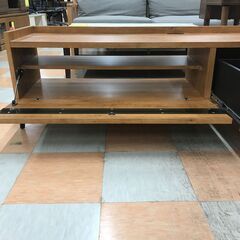 【ｼﾞｬﾝｸﾞﾙｼﾞｬﾝｸﾞﾙ金沢店】  テレビ台 木製 ﾅﾁｭﾗﾙ 木製 ﾅﾁｭﾗﾙ W180×D40.5×H45 クリーニング済み												の画像