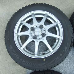 軽自動車用　ブリザック　ＶＲＸ２　１５５/６５Ｒ１４　　２０２１年製　　アルミホイール４本セットの画像