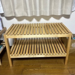 【廃盤品】IKEA モルゲル シェルフ　収納 ベンチ  の画像