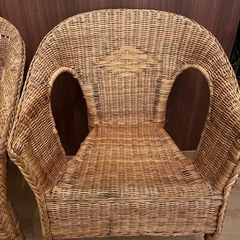 IKEA イケア　ラタンチェア　2脚 籐の画像