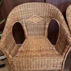 IKEA イケア　ラタンチェア　2脚 籐の画像