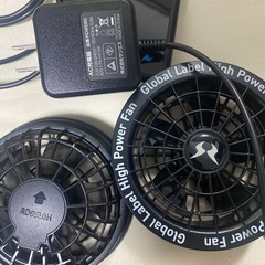 サンエス空調風神服　24vバッテリーとファンの画像