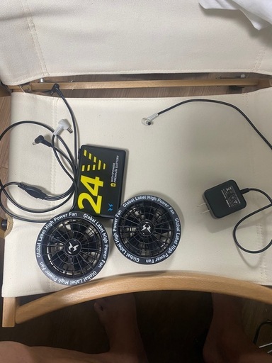 サンエス空調風神服　24vバッテリーとファン