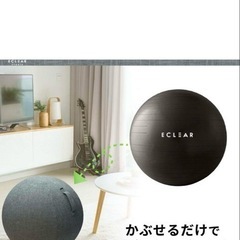 【エレコム】バランスボール65cm カバー＆バランスボールの画像
