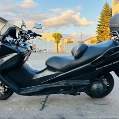 北海道　スズキ　スカイウェイブ　CJ43 走行少ない！外装美品！タイヤ前後山あり！バッテリー付き！リアボックス付き！シート破れなし！の画像