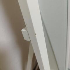 スリム　全身鏡　姿見　スタンドミラー　ホワイトの画像