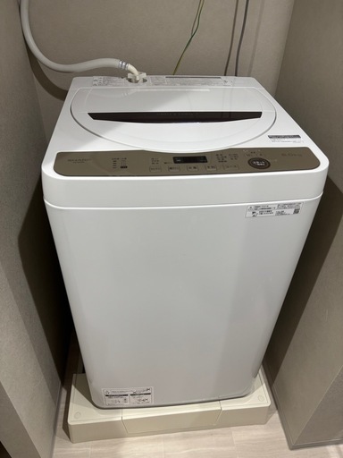 SHARP 縦型洗濯機　ES-GE6E 2021年