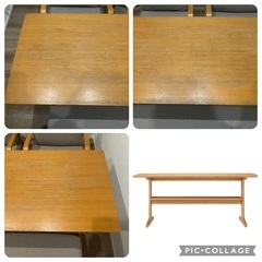 無印良品　リビングでもダイニングでもつかえるテーブル　ソファチェア　ベンチ　セットの画像