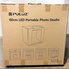 折り畳み式撮影ボックス スタジオボックス 撮影キット　LED照明付き 60cm×60cm 撮影BOXの画像