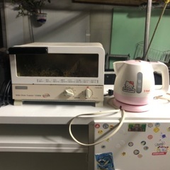 電子レンジ、炊飯器、オーブントースター、ケトルの画像