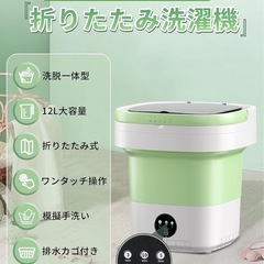 小型洗濯機 折りたたみ式 脱水機能付き 12Lの画像