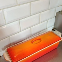 ル・クルーゼ　LE CREUSET　 テリーヌ型３２cm　オレンジ２個の画像