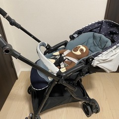 スゴカルα 4キャス compact エッグショック HS スターナイトホワイト コンビ 軽量ハイシート55cm クリーニング済みの画像