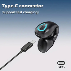 片耳用ワイヤレス　イヤホン　Bluetooth　ヘッドホン usb-cプラグ充電の画像