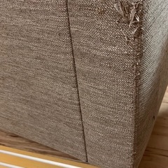 ニトリ L字 カウチソファー 3人掛け 足置き移動可能 ベージュの画像