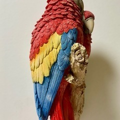 オウム レッド&ブルー Parrot 強化プラスチック 置物 軽量 フィギュアの画像