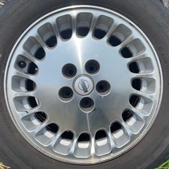 希少オフセット +30 ニッサン Y33 シーマ 純正ホイール タイヤ 4本セット 16×7J 5穴 PCD114.3 ホイールのみ発送可能 日産 アルミホイールの画像