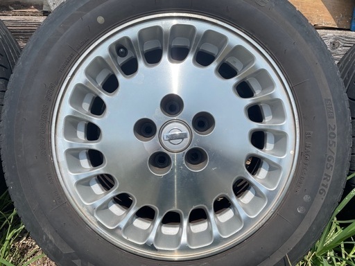 値下げ　希少オフセット +30 ニッサン Y33 シーマ 純正ホイール タイヤ 4本セット 16×7J 5穴 PCD114.3 日産 
