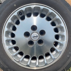 希少オフセット +30 ニッサン Y33 シーマ 純正ホイール タイヤ 4本セット 16×7J 5穴 PCD114.3 ホイールのみ発送可能 日産 アルミホイールの画像