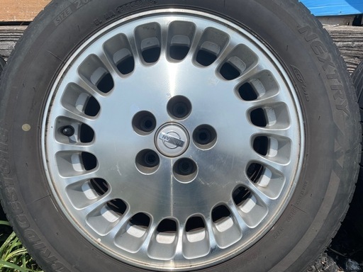 値下げ　希少オフセット +30 ニッサン Y33 シーマ 純正ホイール タイヤ 4本セット 16×7J 5穴 PCD114.3 日産 