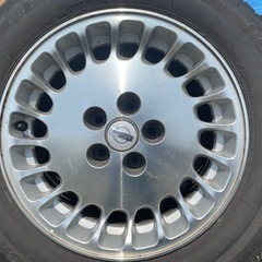 希少オフセット +30 ニッサン Y33 シーマ 純正ホイール タイヤ 4本セット 16×7J 5穴 PCD114.3 ホイールのみ発送可能 日産 アルミホイールの画像