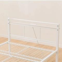 美品_シングル
パイプベッド(バジーナC-STN JH)　ニトリの画像