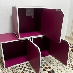 3段ボックス　棚　収納　キューブボックス　引き出し　物入れの画像