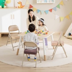 【新品未使用】折りたたみ椅子 ローチェア キッズチェア 幅33cm×奥行34cm×高さ52cmの画像