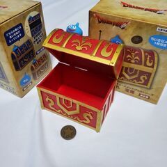 【新品 未開封】ドラゴンクエスト 小物入れ 宝箱（青）｜・ちいさなメダル付き・プライズ品の画像