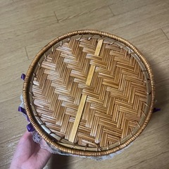 花柄 カゴ 小物入れ
の画像