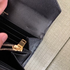 YSL ブラックレザー長財布 保存袋付きの画像