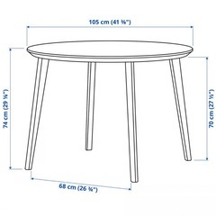 IKEA イケア　LISABO テーブル　105cmの画像
