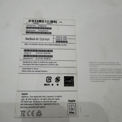 MacBook M2 256GB 16GBの画像