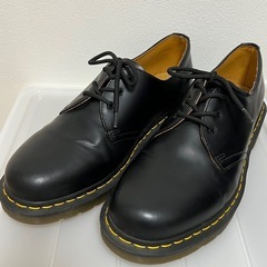 【美品】Dr.Martens (ドクターマーチン) 11838 3ホール レザーローカットブーツ ブラック　UK9の画像