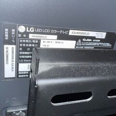 LGの43V型4Kテレビ（43UK6500EJD）の画像