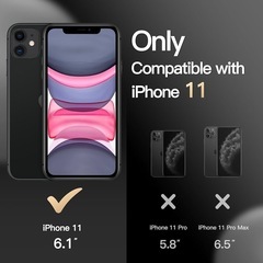 新品！JETech iPhone 11 6.1インチ用 マグネット ケース MagSafeに対応 半透明のマット背面 薄型 耐衝撃 カバー (ブラック)の画像