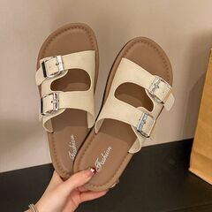 サンダル ホワイト M～LL ダブルベルト コンフォートの画像