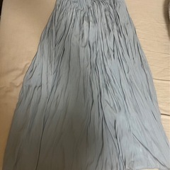 【着用回数5回程度】水色ロングスカート の画像